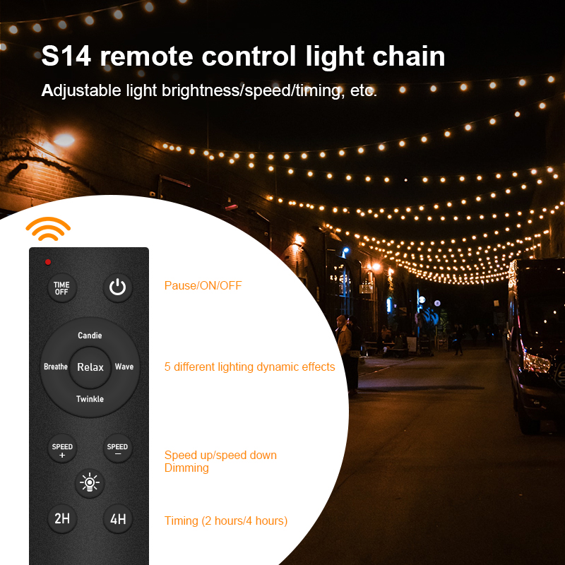 HCP084  S14暖白遥控款灯串